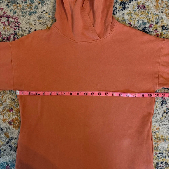 Elegantees Orange Women’s Hooded Sweater Tunic 100% Cotton Size Small - Picture 11 of 14